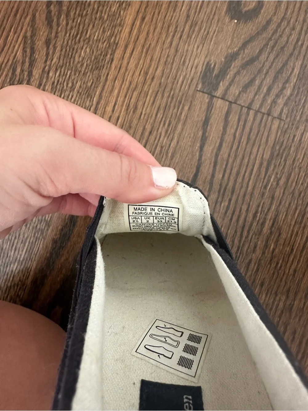 Polo by Ralph Lauren Black Slip-On Loafers with White Logo